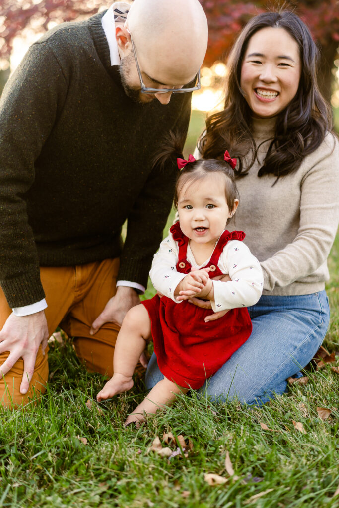A photo of a family in Forest Park. 